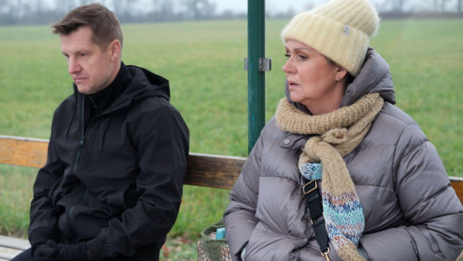 M jak miłość odc. 1927. Marysia (Małgorzata Pieńkowska), Paweł (Rafał Mroczek)