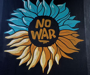 Szczeciński street art dla Ukrainy. Na Trasie Zamkowej powstał niebiesko-żółty mural