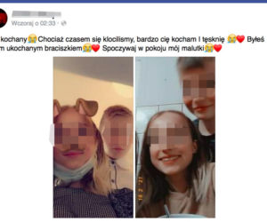 Siostra żegna zamordowanego Filipa