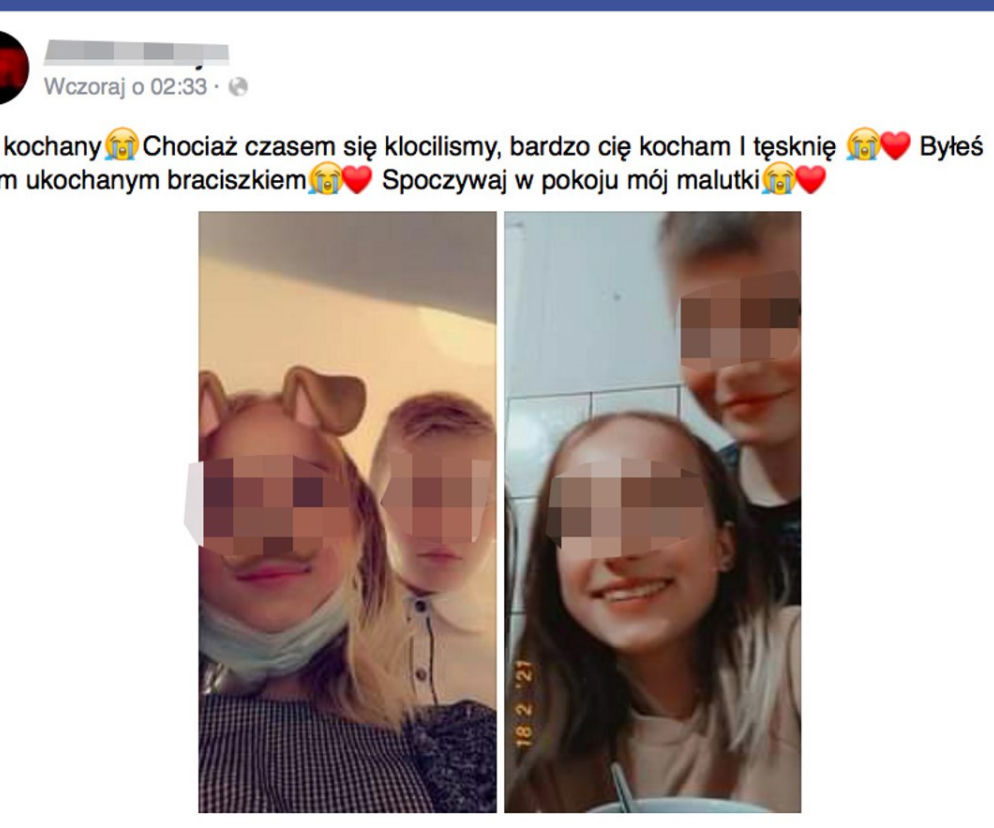 Siostra żegna zamordowanego Filipa