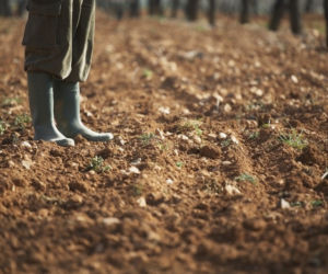 Rolnik pole zboże