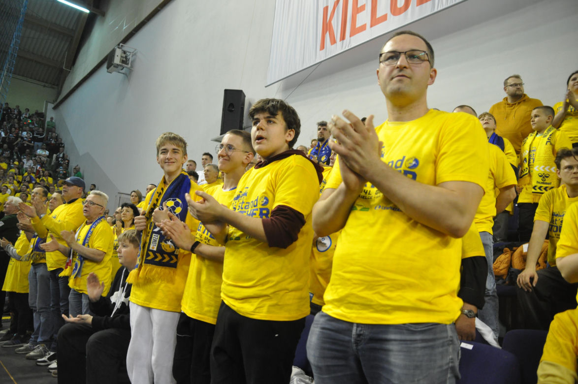 Kibice na meczu Industria Kielce - SC Magdeburg