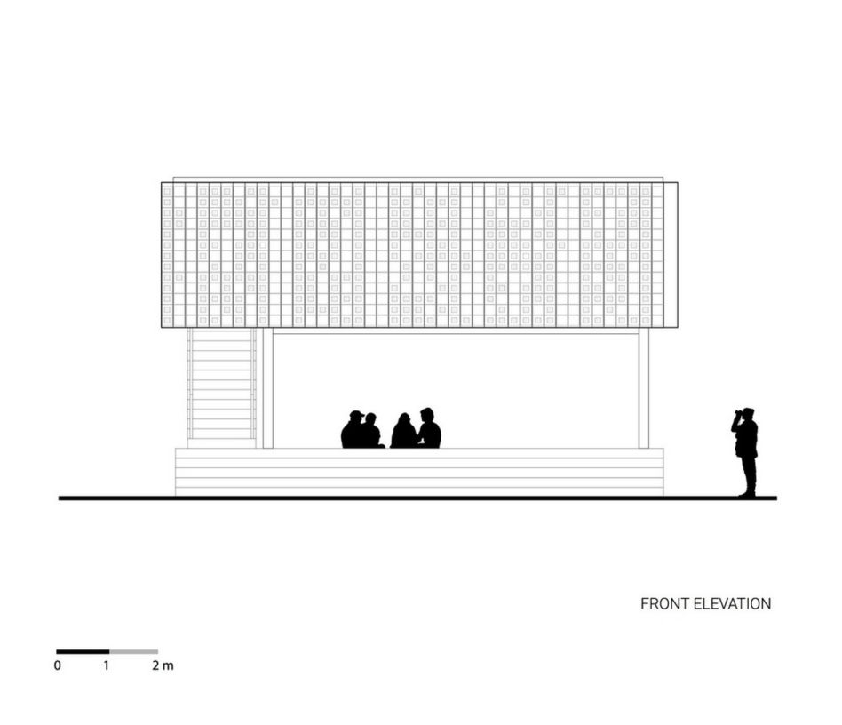 Recykling w architekturze. Elewację tej biblioteki wykonano z pudełek po lodach