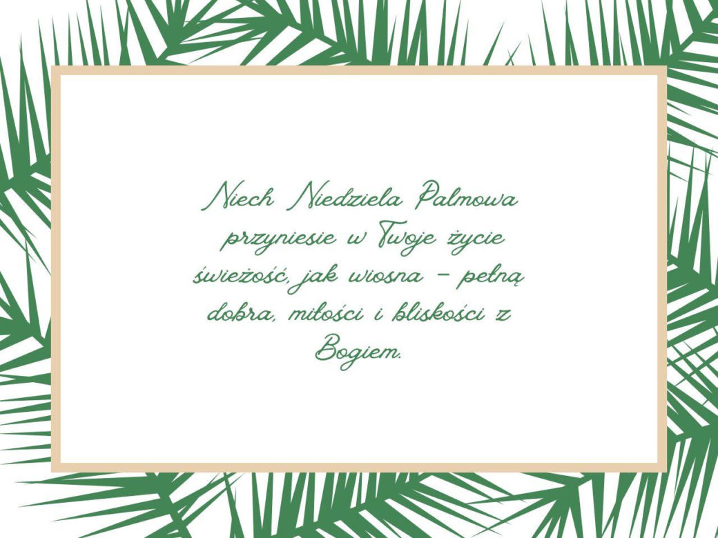 Kartki na Niedzielę Palmową