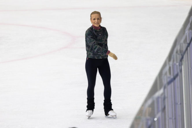 Aneta Zając na łyżwach