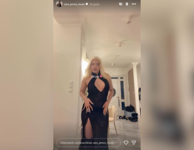 Sara James olśniła na studniówce! Odważne wycięcie i blond włosy