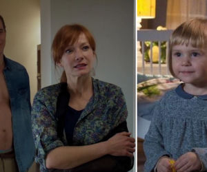 M jak miłość. Helenka (Ola Trojanowska), Olek (Maurycy Popiel), Agnieszka (Magdalena Walach)