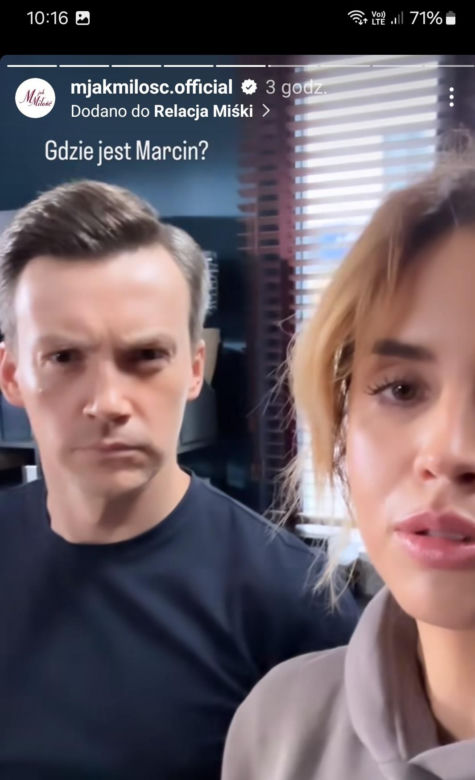 M jak miłość nowy sezon na planie. Kama (Michalina Sosna), Jakub Karski (Krzysztof Kwiatkowski)
