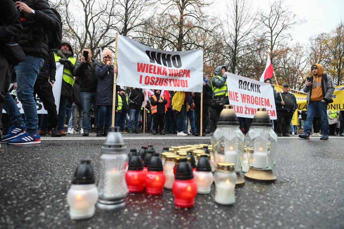 Protest plantatorów tytoniu w Warszawie (3.11.2025)