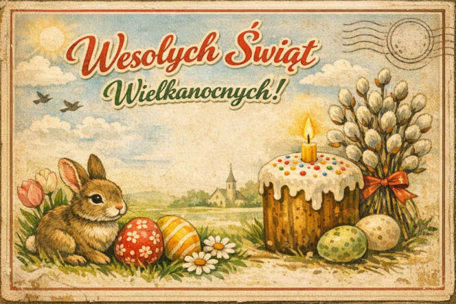 Życzenia wielkanocne 2026. Śliczne kartki wielkanocne z życzeniami dla rodziny i znajomych