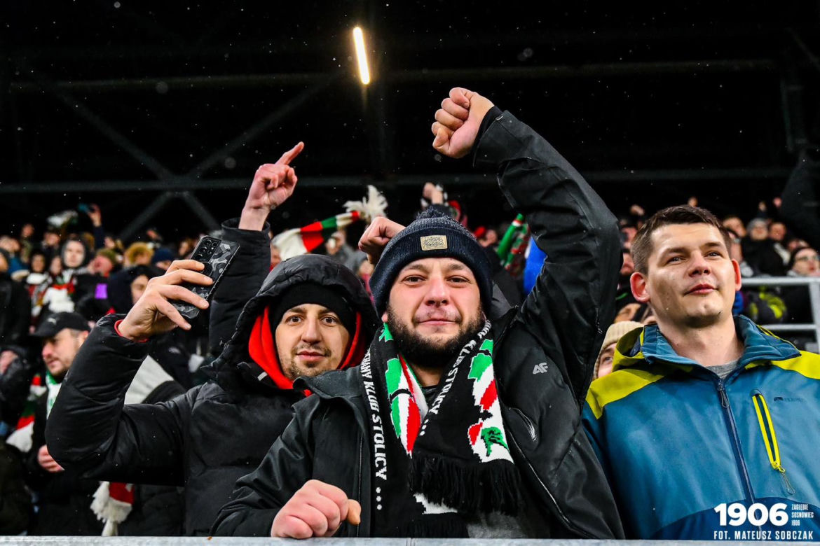 Kibice na meczu Zagłębie Sosnowiec - GKS Katowice