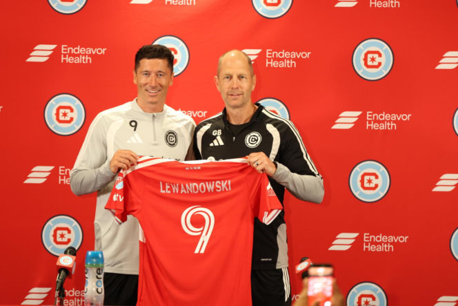 Robert Lewandowski na konferencji Chicago Fire