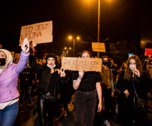 Gdańsk: Strajk kobiet przed Katedrą Oliwską
