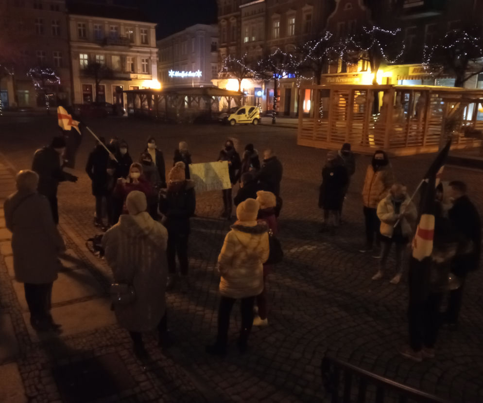 Strajk kobiet na rynku w Lesznie 
