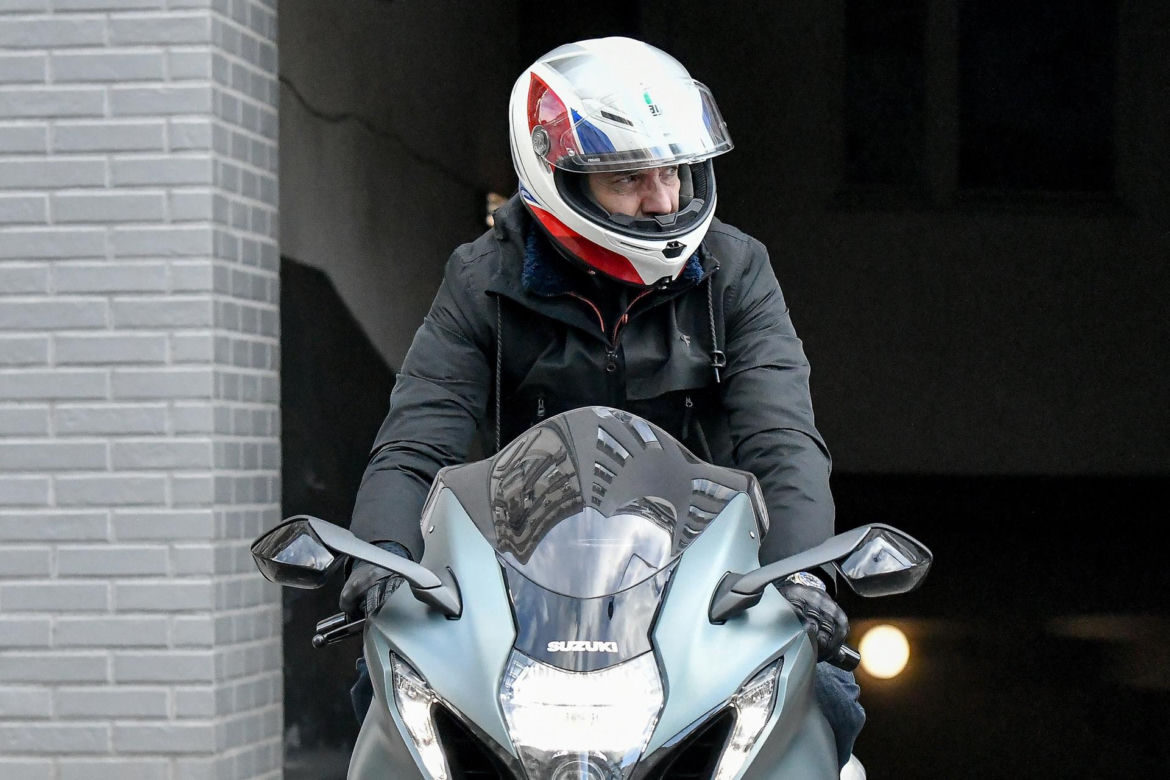Hubert Urbański na motorze