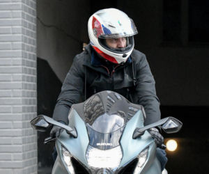 Hubert Urbański na motorze