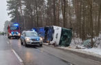 Na trasie Wyszków-Łochów na DK 62 doszło do wypadku autobusu