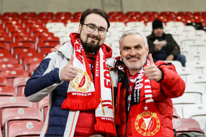 Spotkanie dwóch wielkich marek. Poszukaj się na zdjęciach kibiców z meczu Widzew - Wisła