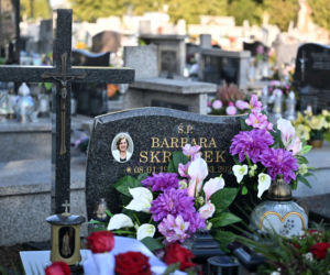 Grób pani Basi w pierwszą rocznicę śmierci