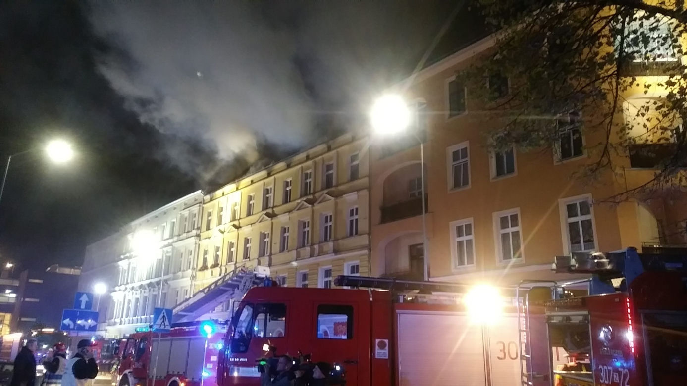 Pożar kamienicy przy ul. Kaszubskiej