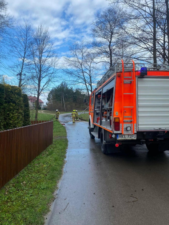 Interwencje Strażaków przy likwidacji szkód spowodowanych przez gwałtowny wiatr i burze