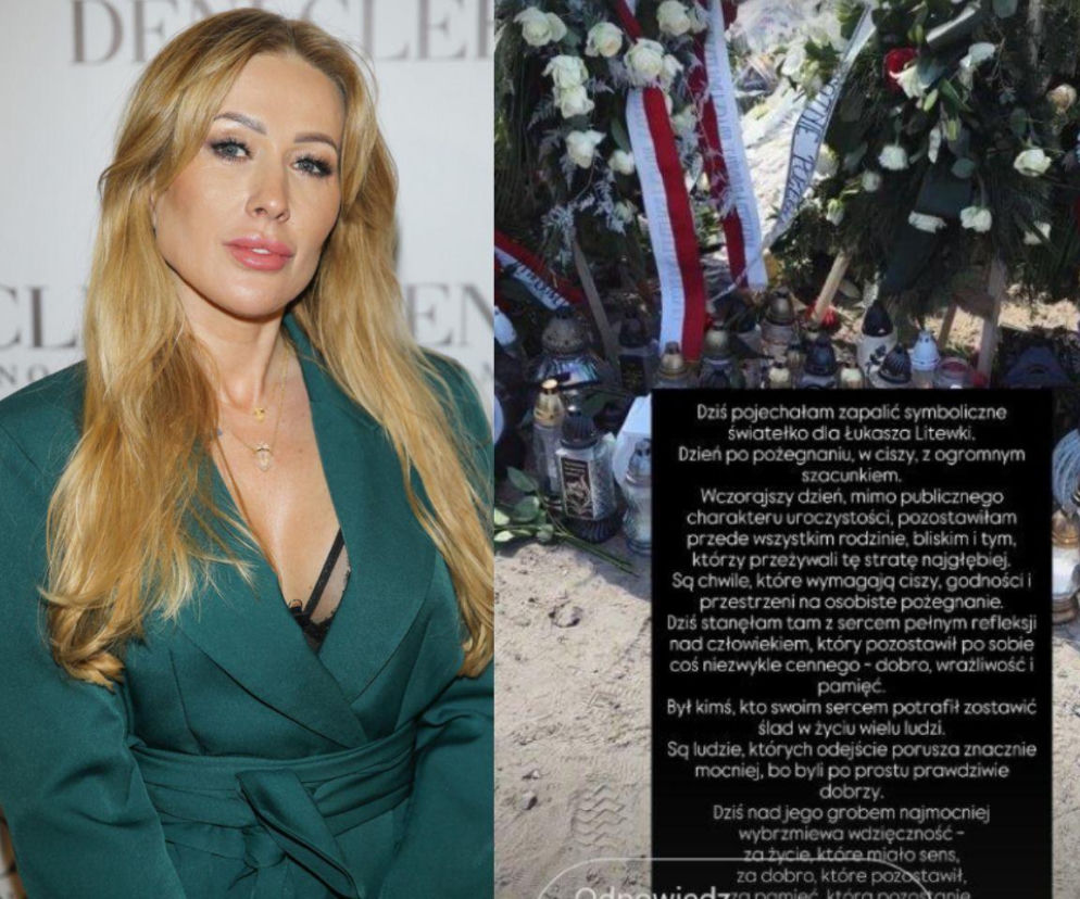Sylwia Peretti pokazała grób Łukasza Litewki. Internauci nie kryją łez
