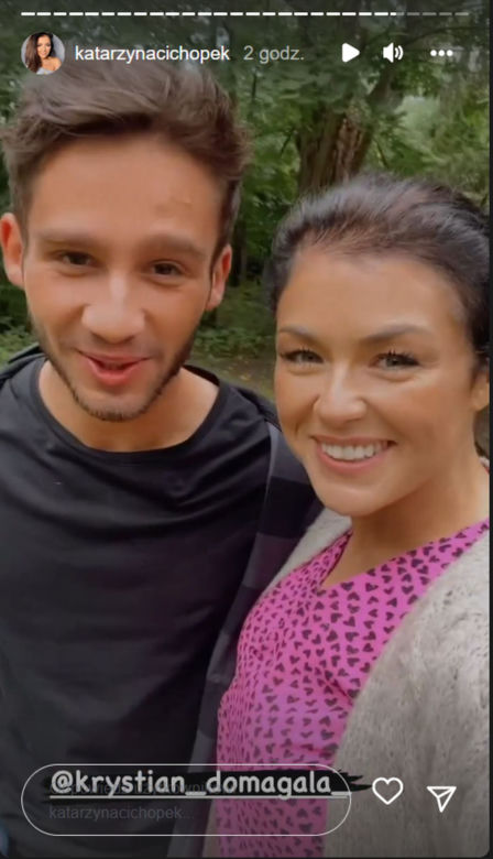 	M jak miłość na planie. Mateusz (Krystian Domagała), Kinga (Katarzyna Cichopek)