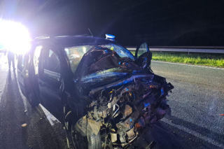 Wypadek na A4 pod Tarnowem. Kierowca wjechał w zabezpieczone miejsce innego zdarzenia