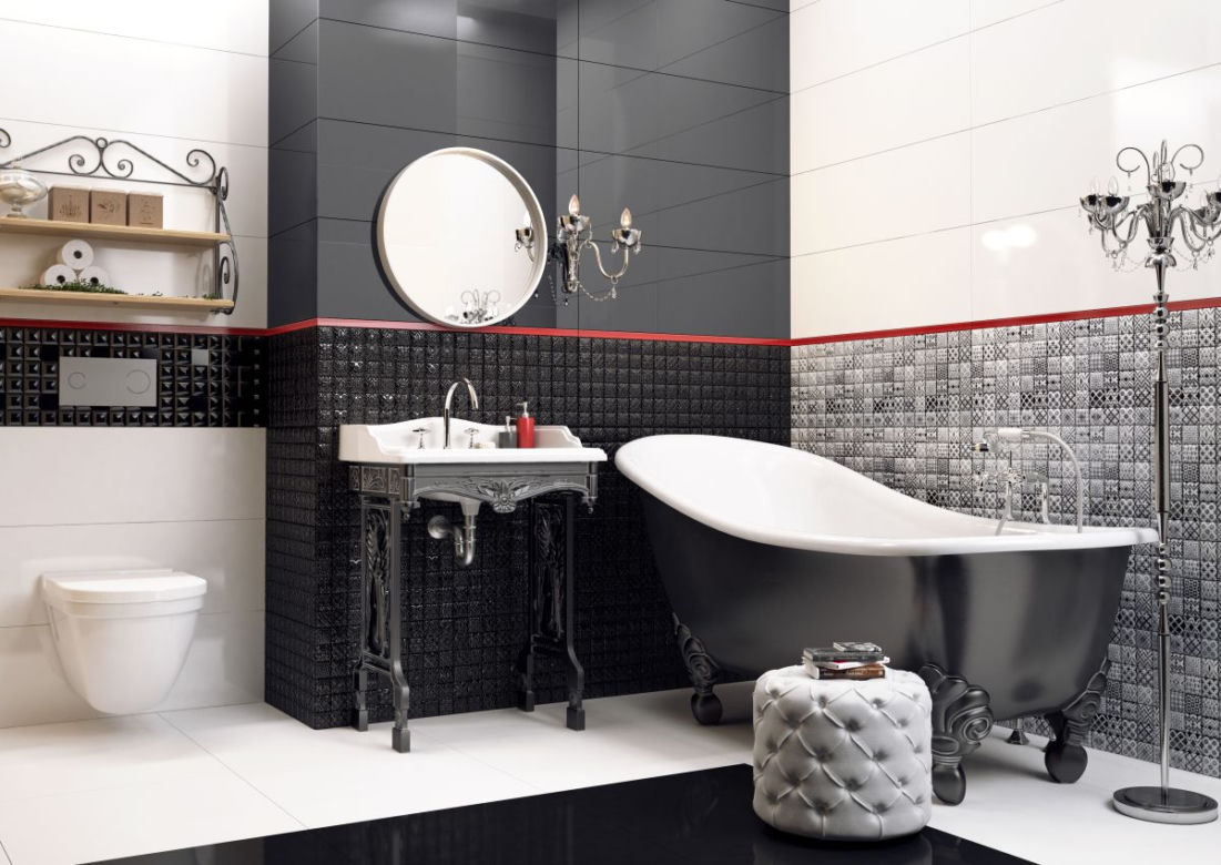 Łazienka w stylu glamour Ceramstic