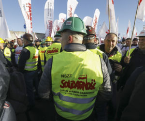 Protest Solidarności w Luksemburgu