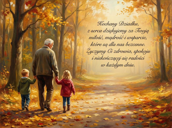 Kartka z życzeniami na Dzień Dziadka 2026