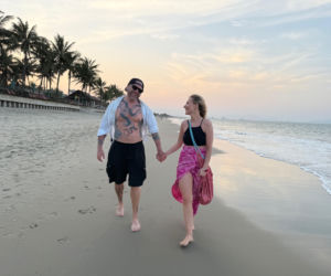 Patrycja Markowska z mężem w Wietnamie