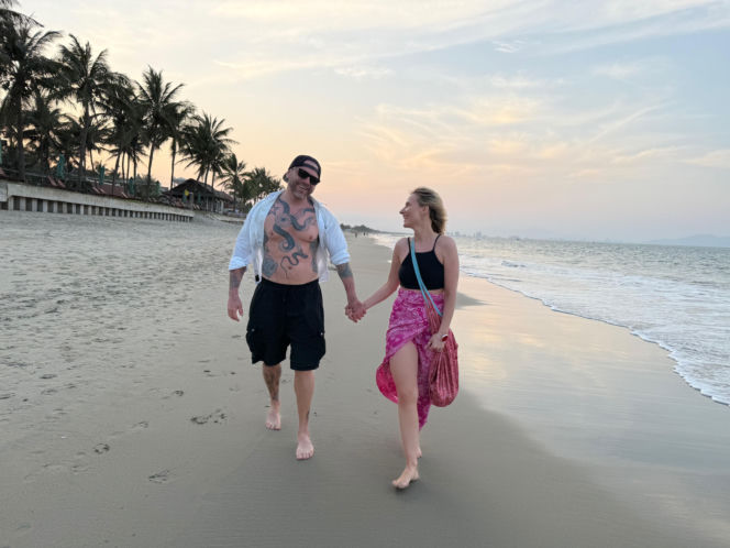 Patrycja Markowska z mężem w Wietnamie