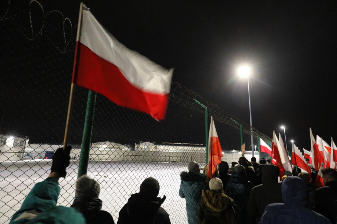 Przytuły Stare. Protest przed więzieniem w obronie Macieja Wąsika