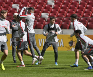 Trening reprezentacji Polski przed meczem ze Szwecją