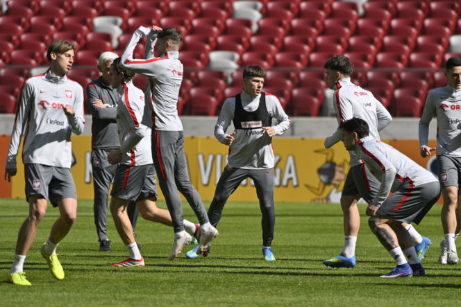 Trening reprezentacji Polski przed meczem ze Szwecją