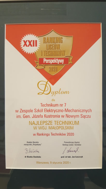 Sądecki "Elektryk" najlepszym technikum w Małopolsce!
