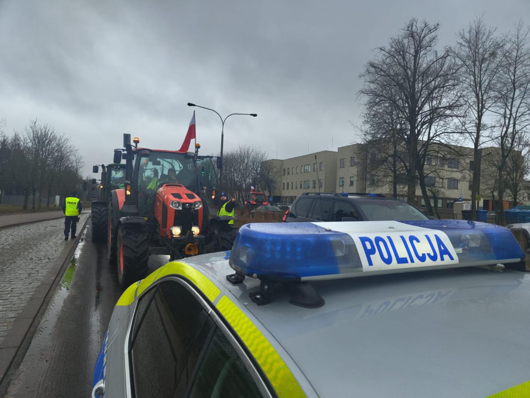 Protest rolników w Olsztynie 20 lutego [ZDJĘCIA]