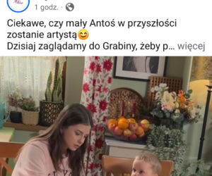 M jak miłość po wakacjach. Antoś (Mikołaj Jankowski), Basia (Karina Woźniak) na planie
