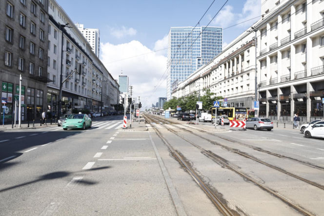 Remont torów na Jerozolimskich