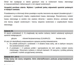Matura z chemii 2021 - arkusz PDF
