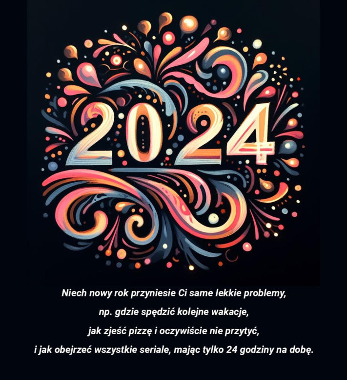 Kartka sylwestrowa śmieszna