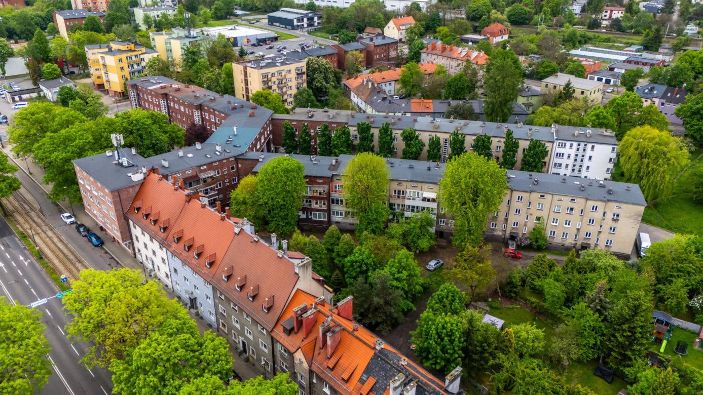 Plac Słowiański w Zabrzu - przedwojenna zabudowa