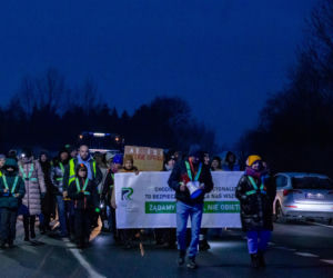 Kolejny protest na DK nr 80. Mieszkańcy Czarnowa wciąż pamiętają o wypadku, w którym zginął Kuba