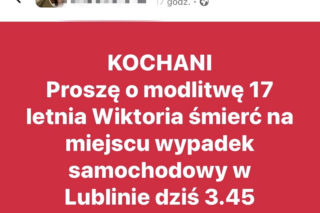 Wiktoria zginęła w wypadku. Jej tata apeluje