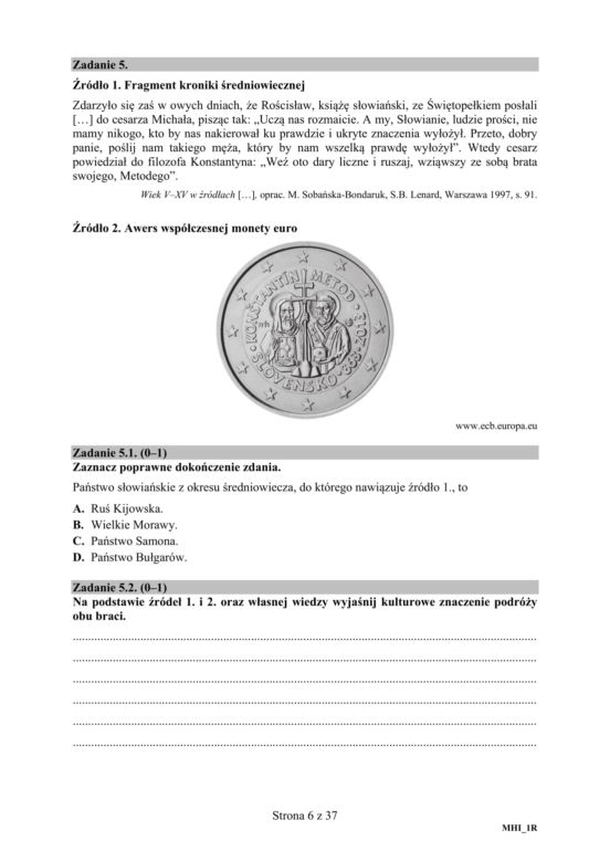 Matura 2019. Historia poziom rozszerzony. Arkusz CKE