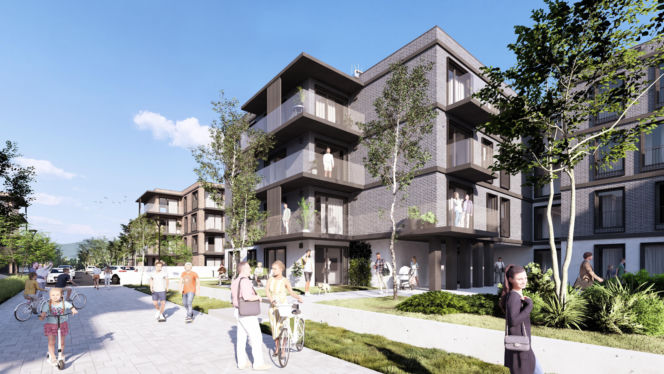 Wizualizacja nowego osiedla w dzielnicy Tłoki