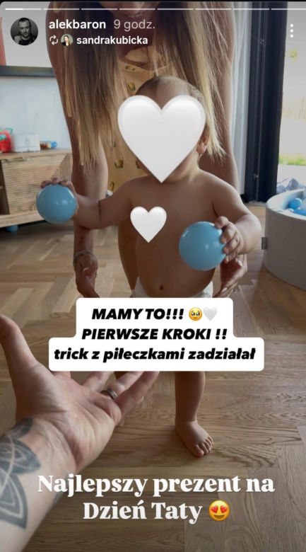 Sandra Kubicka i Aleksander Baron pękają z dumy. Chodzi o ich synka 