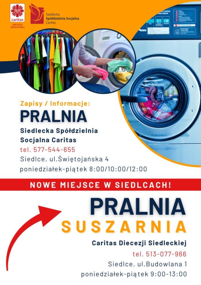 pralnia i suszarnia Caritas