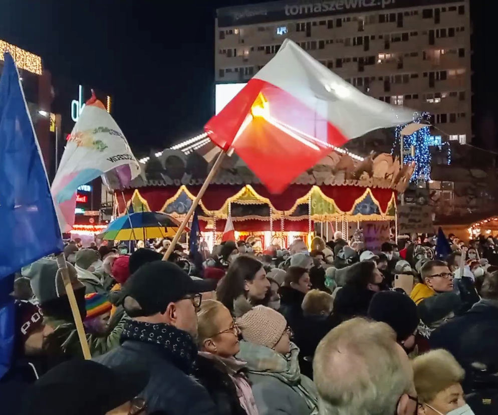 Protest Wolne media w Szczecinie